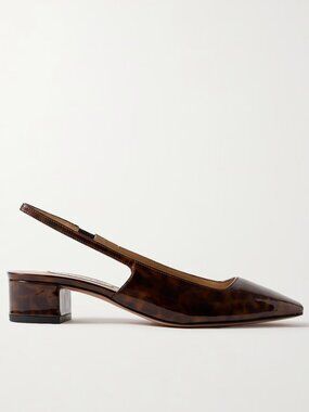 Aquazzura Ginza Tortoiseshell slingback heels size 41.5